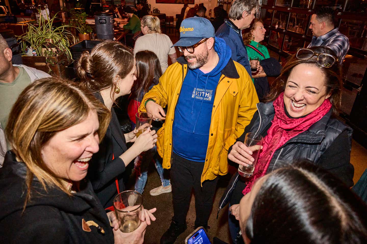 As the brewery's taproom filled, guests caught up with old friends and new. As the brewery's taproom filled, guests caught up with old friends and new.