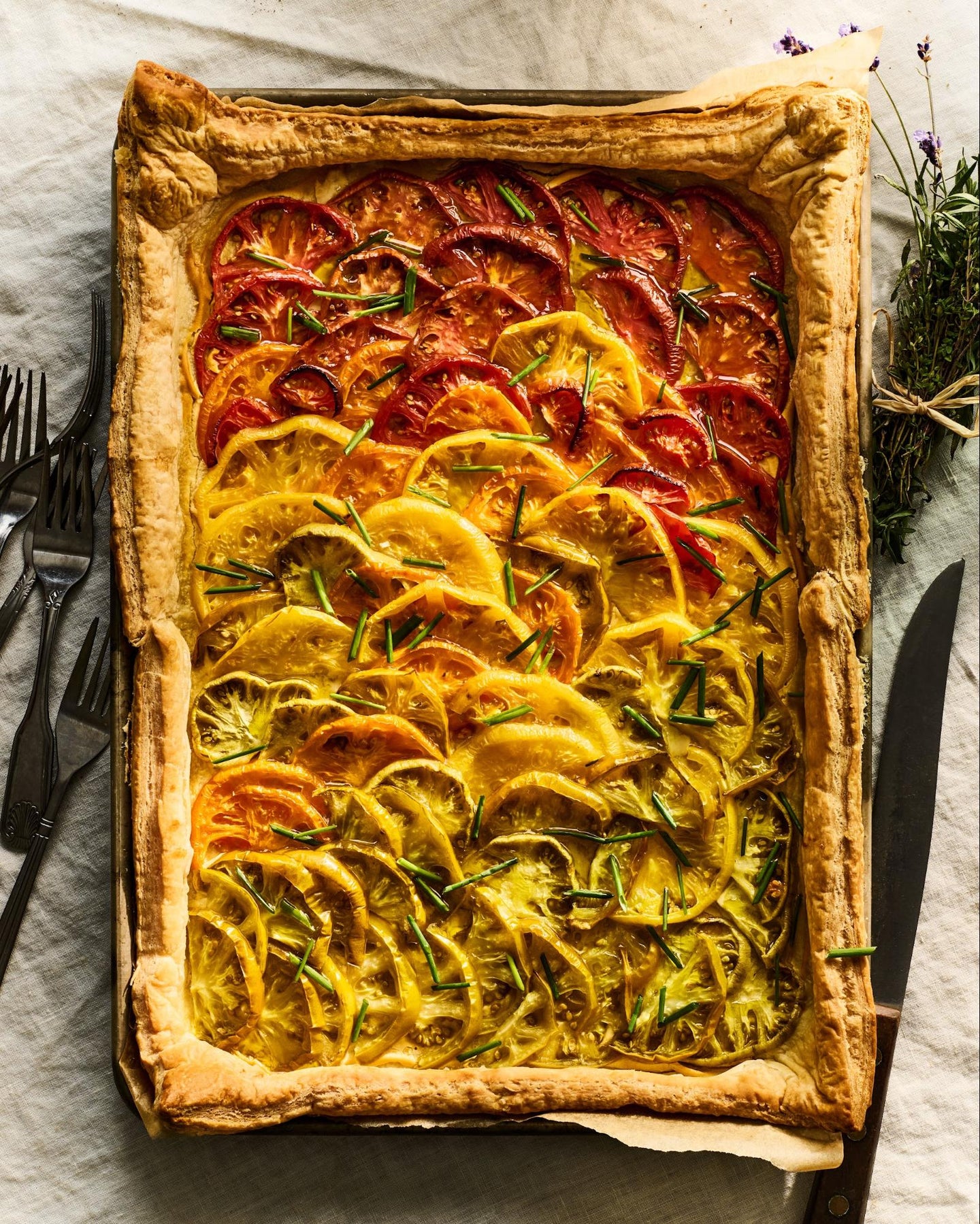 Summer Tomato Tart With Mustard and Herbs