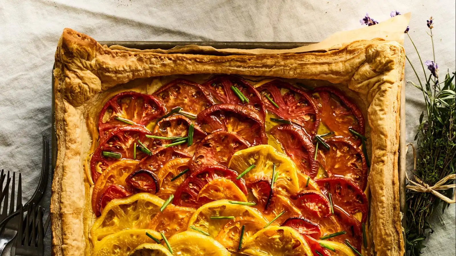 Summer Tomato Tart With Mustard and Herbs-image