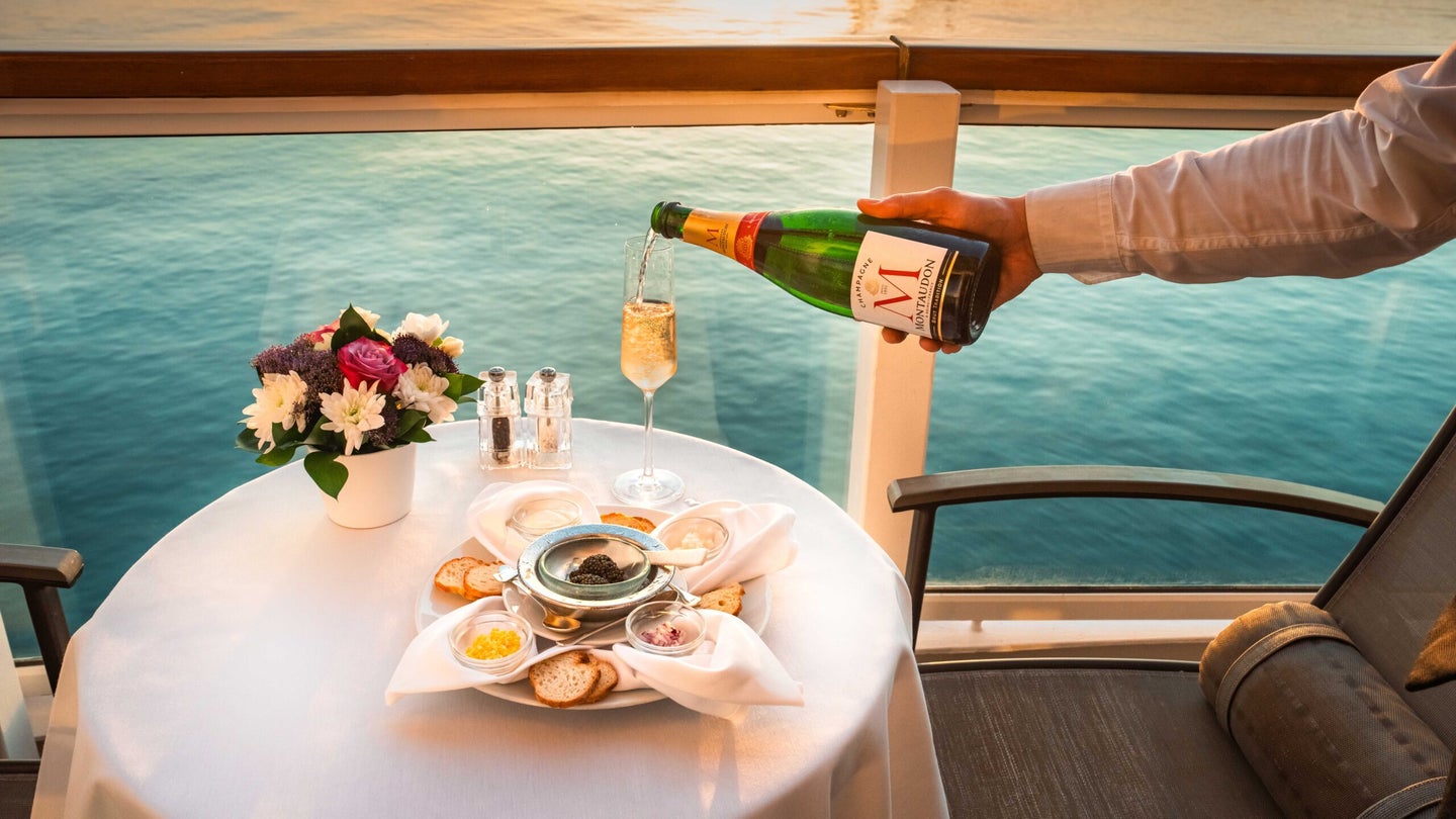 Caviar Service on Seabourn Encore