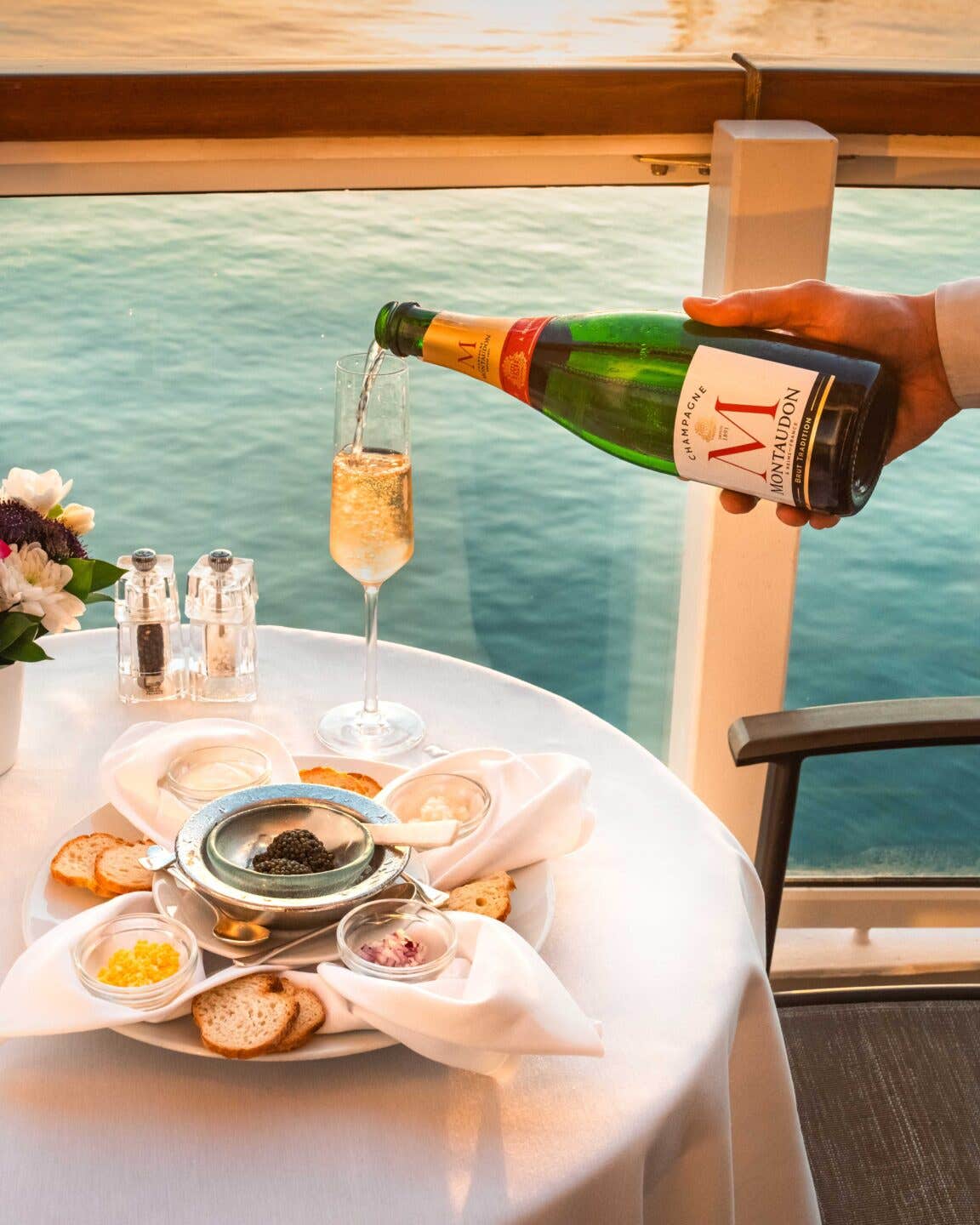Dining Solo at Sea: Here’s What I Ate on a 19-Day Luxury Cruise Caviar Service on Seabourn Encore