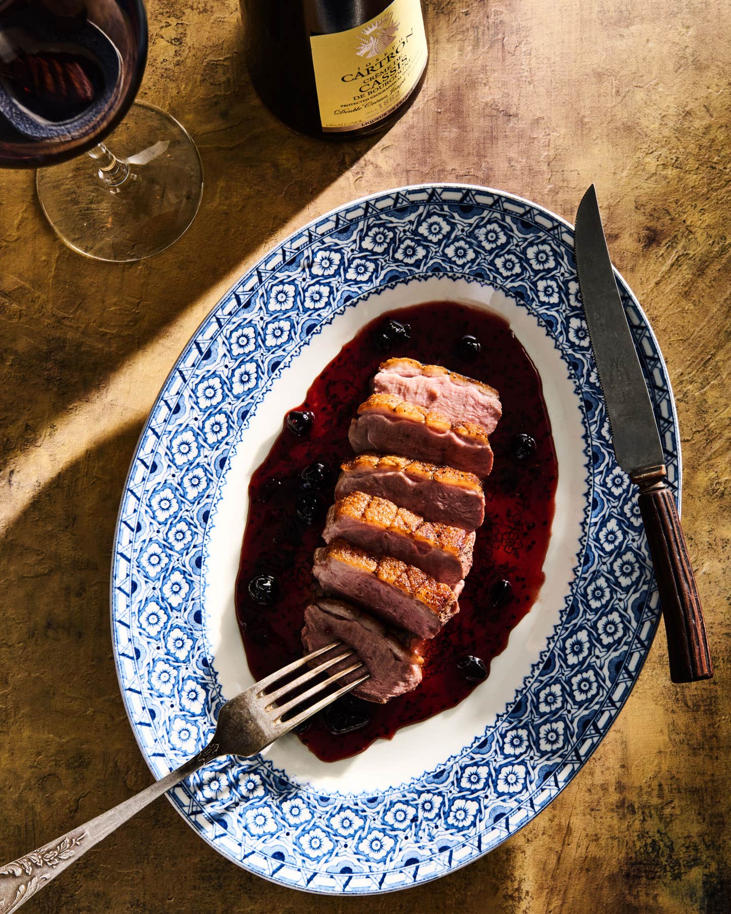 Crispy Duck Breast With Black Currant Gastrique