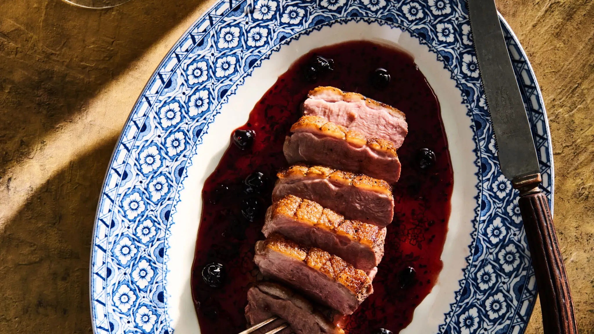 Crispy Duck Breast With Black Currant Gastrique-image