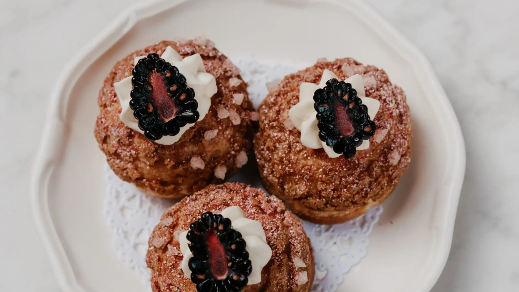 Blackberry Cream Puffs-image