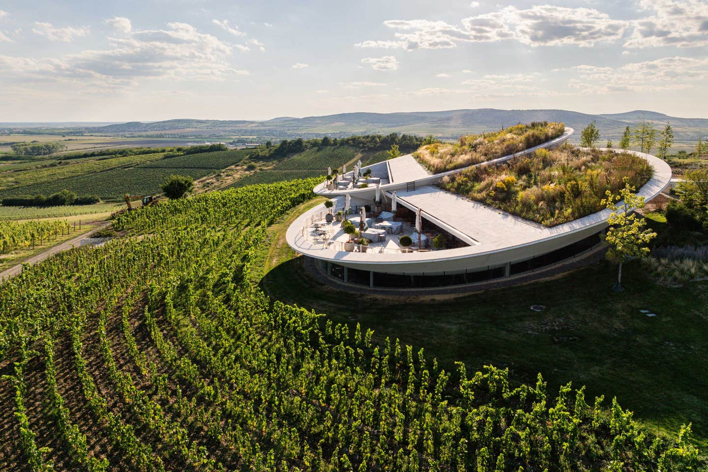 Tokaj Hill seen from the Sauska vineyard and restaurant in Mád Tokaj Hill seen from the Sauska vineyard and restaurant in Mád