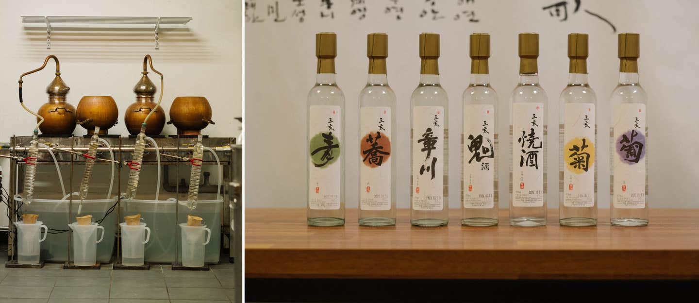 Samhae’s line of small-batch sojus Samhae’s line of small-batch sojus