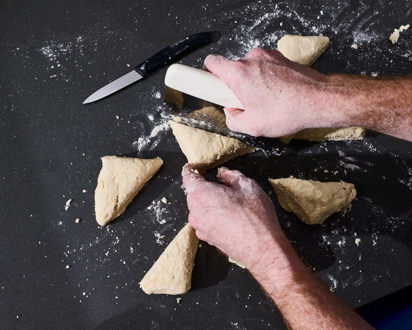 Cutting the scones Cutting the scones