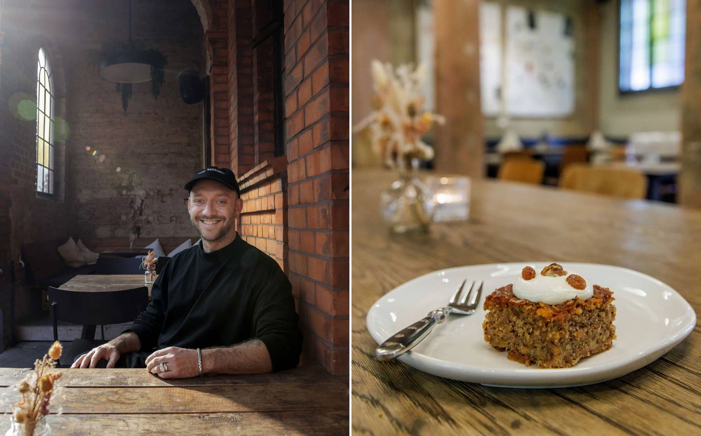 From left: Jeremias Stüer of 21gramm; cake at 21gramm From left: Jeremias Stüer of 21gramm; cake at 21gramm