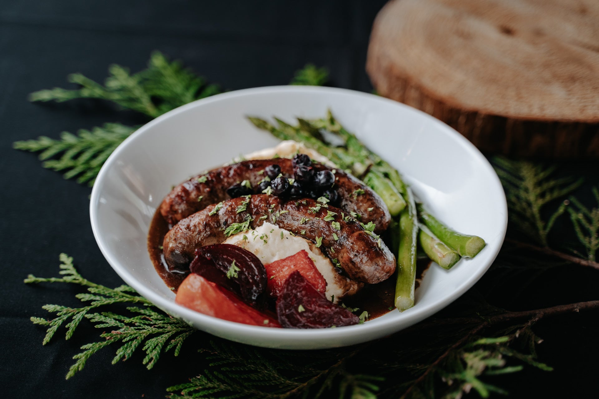 Game sausage at Salmon n’ Bannock