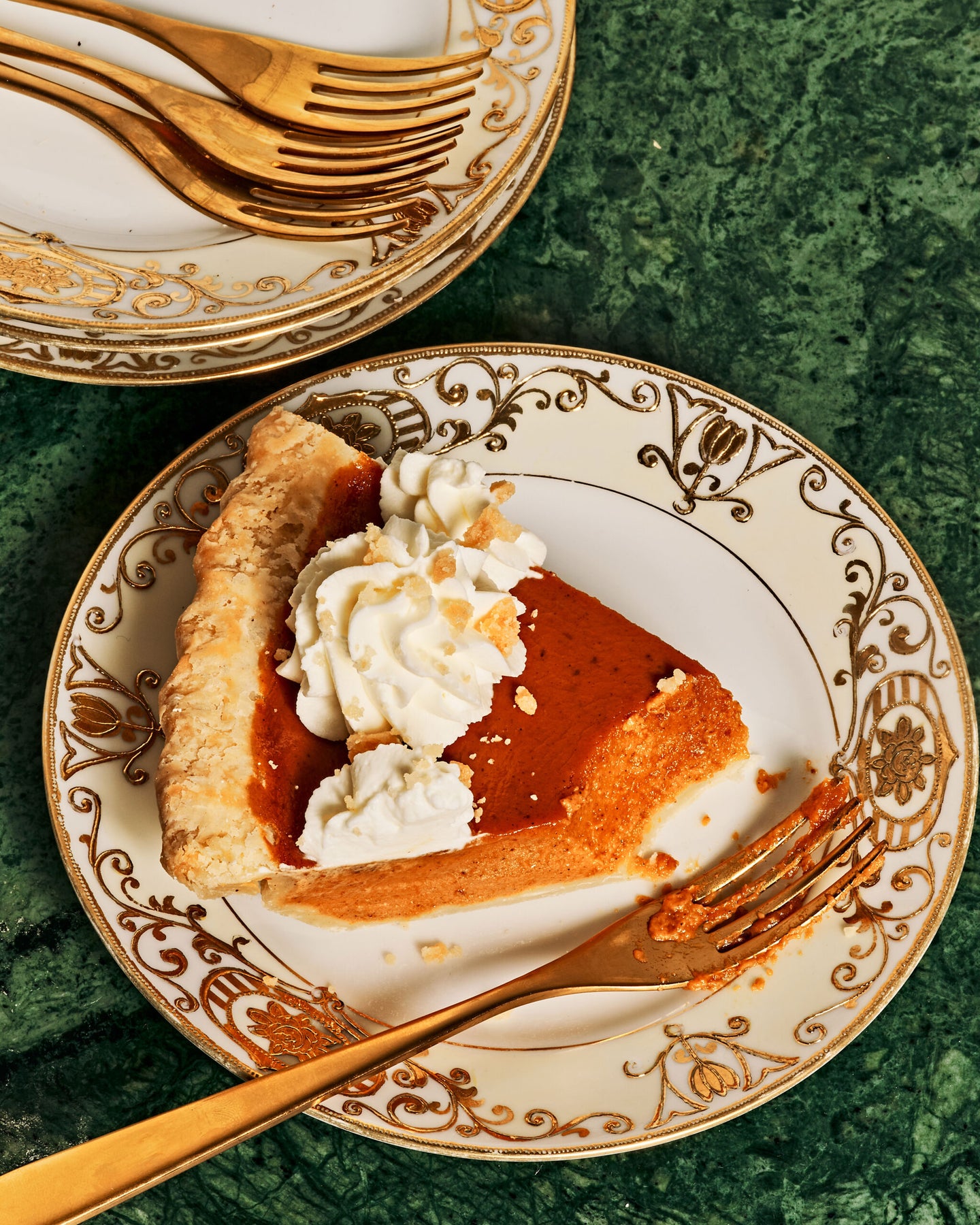 Mole Pumpkin Pie With Citrus Crema