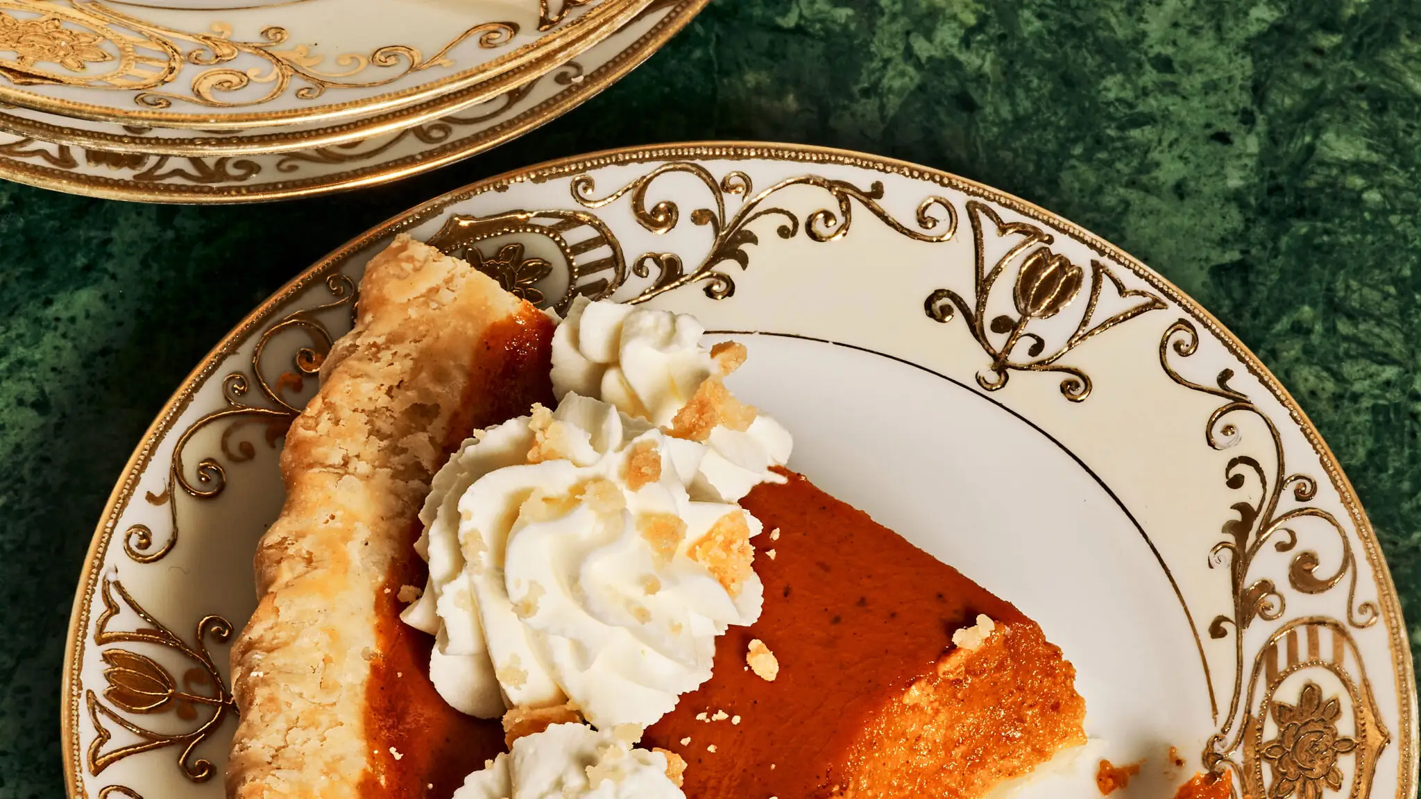 Mole Pumpkin Pie With Citrus Crema-image