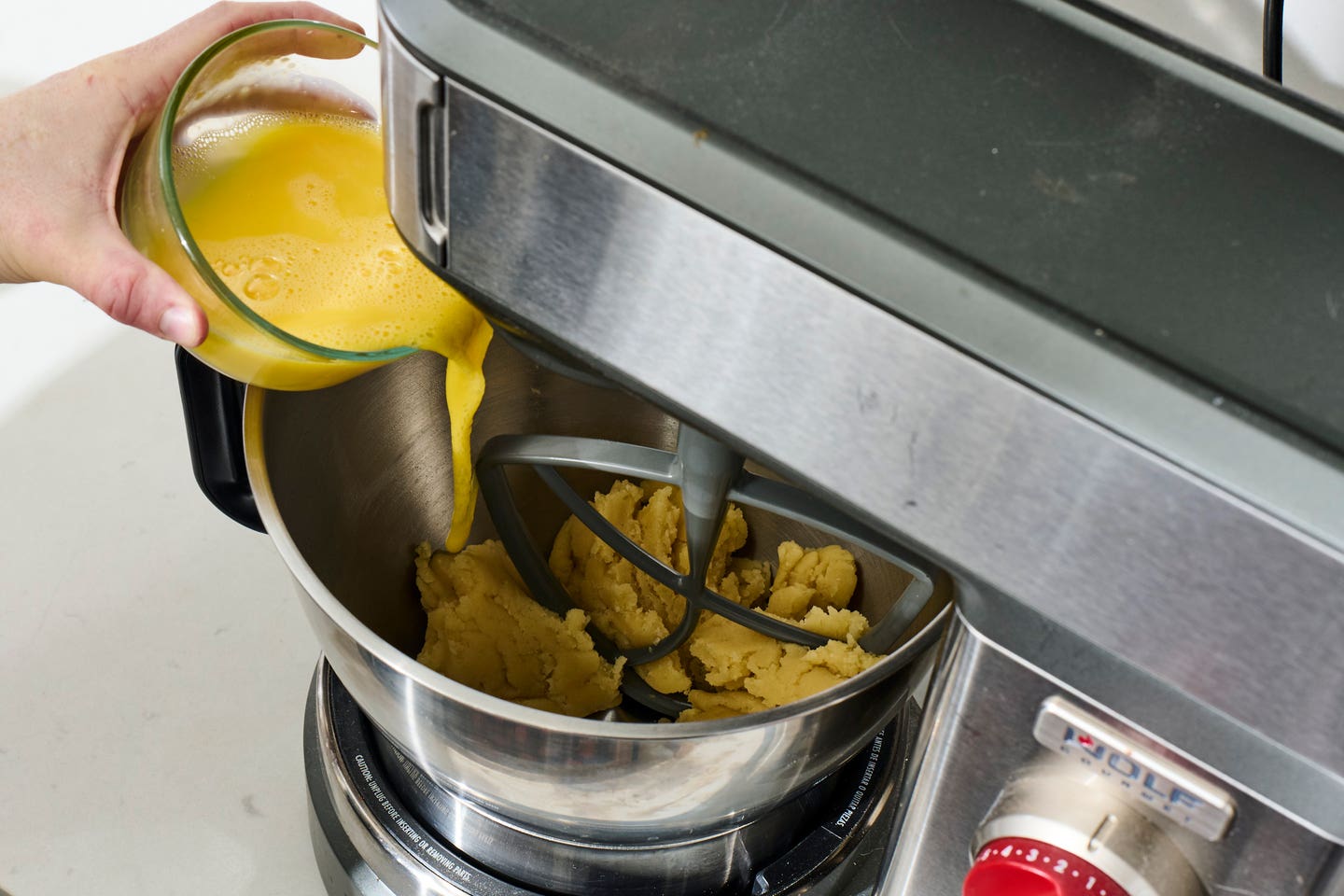 Add the eggs Add the eggs