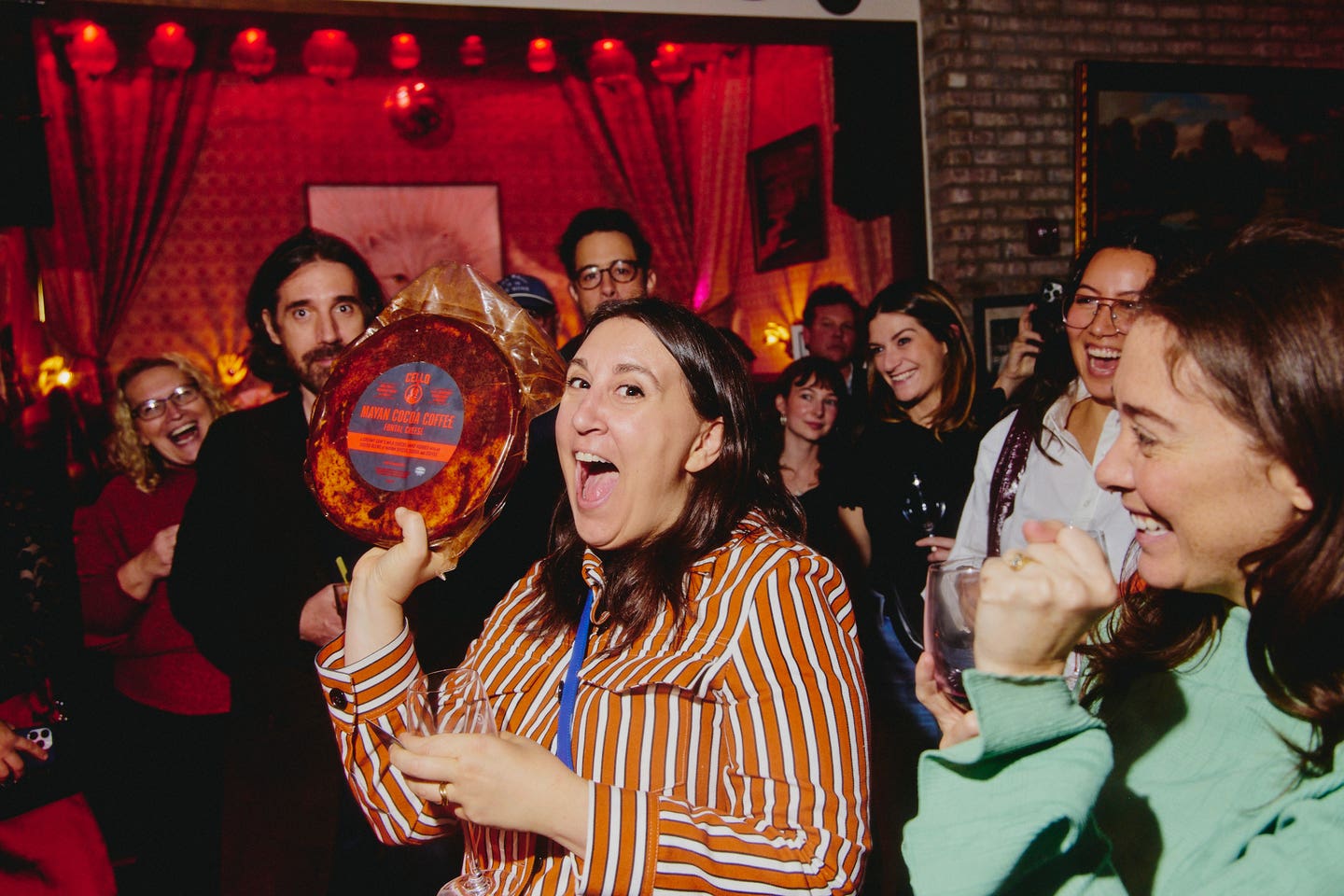 Above the Fold founder Leah Mennies was one of the lucky cheese raffle winners.