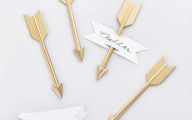 Brass arrow cheese markers