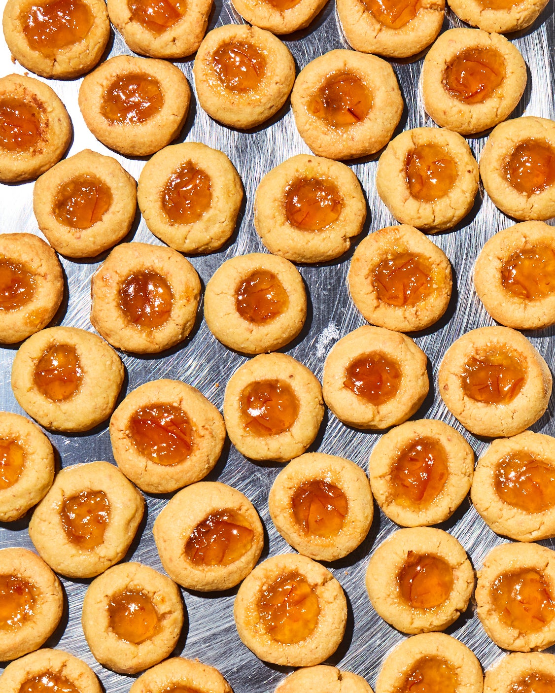 Almond Marmalade Thumbprint Cookies